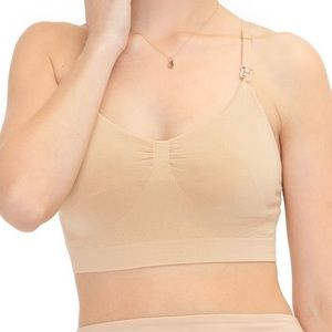 Hatch the Essential Maternity Pumping and Nursing Bra - Sand Medium